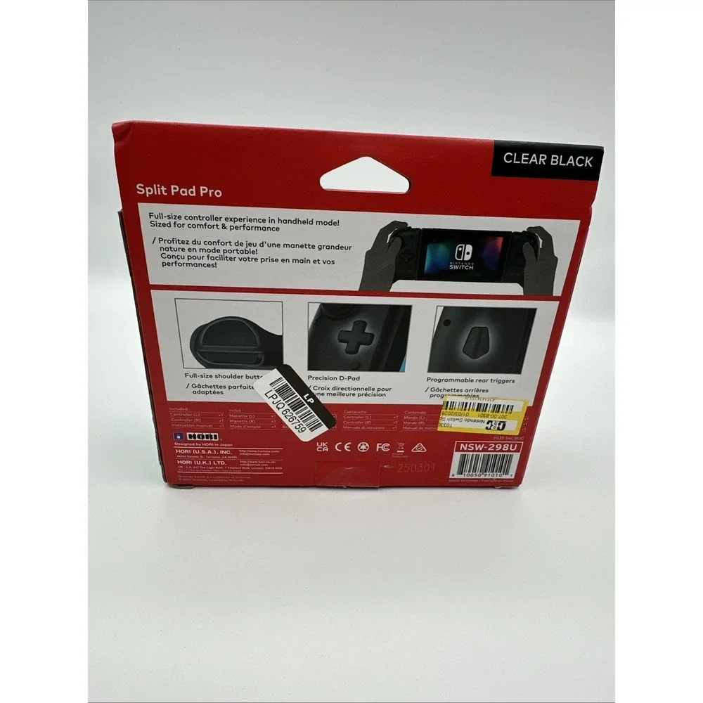 Hori Split Pad Pro Controller for Nintendo Switch - Black